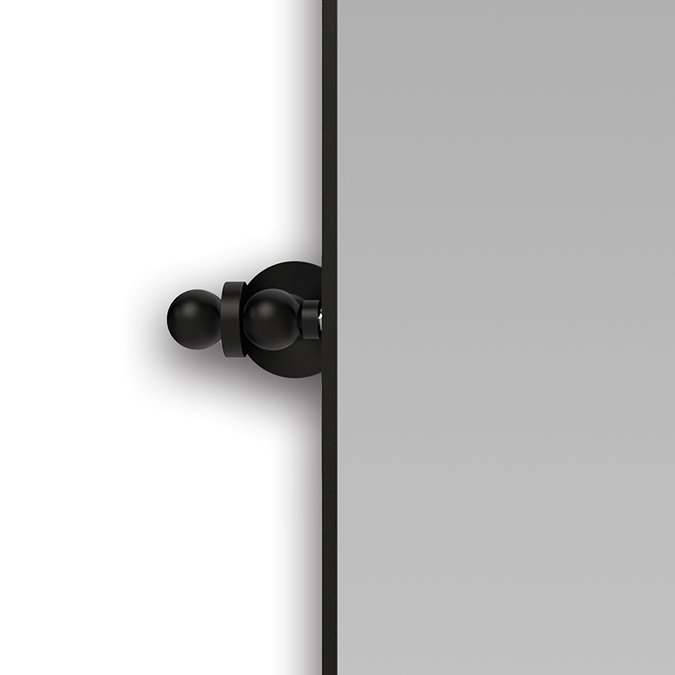 Chatsworth 700 x 500 Rectangular Tiltable Mirror - Matt Black