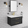 Chatsworth 700 x 500 Rectangular Tiltable Mirror - Matt Black