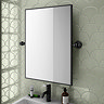 Chatsworth 700 x 500 Rectangular Tiltable Mirror - Matt Black