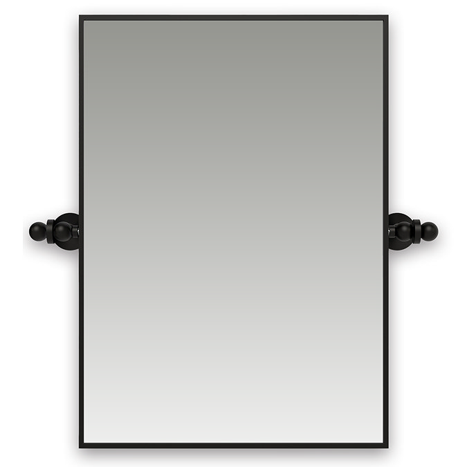 Chatsworth 700 x 500 Rectangular Tiltable Mirror - Matt Black