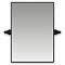 Chatsworth 700 x 500 Rectangular Tiltable Mirror - Matt Black