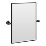 Chatsworth 700 x 500 Rectangular Tiltable Mirror - Matt Black