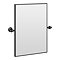 Chatsworth 700 x 500 Rectangular Tiltable Mirror - Matt Black