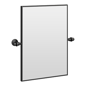 Chatsworth 700 x 500 Rectangular Tiltable Mirror - Matt Black