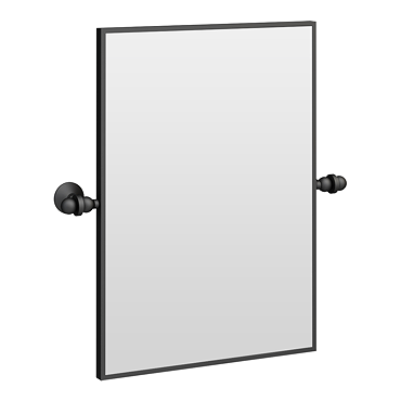 Chatsworth 700 x 500 Rectangular Tiltable Mirror - Matt Black