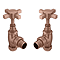 Chatsworth Antique Copper Angled Art Deco Radiator Valves
