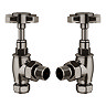Chatsworth Black Nickel Angled Art Deco Radiator Valves