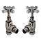 Chatsworth Black Nickel Angled Art Deco Radiator Valves