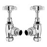 Chatsworth Chrome Angled Art Deco Radiator Valves