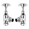Chatsworth Chrome Angled Art Deco Radiator Valves