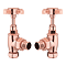 Chatsworth Rose Gold Angled Art Deco Radiator Valves