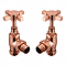 Chatsworth Rose Gold Angled Art Deco Radiator Valves