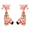 Chatsworth Rose Gold Angled Art Deco Radiator Valves