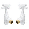 Chatsworth White Angled Art Deco Radiator Valves