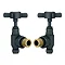 Chatsworth Anthracite Angled Traditional Radiator Valves