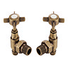 Chatsworth Antique Brass Angled Traditional Radiator Valves