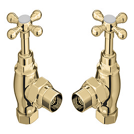 Chatsworth Ashford Gold Angled Traditional Radiator Valves