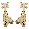 Chatsworth Ashford Gold Angled Traditional Radiator Valves