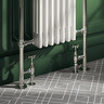 Chatsworth Ashford Chrome Angled Traditional Radiator Valves (Black Indices)