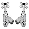 Chatsworth Ashford Chrome Angled Traditional Radiator Valves (Black Indices)