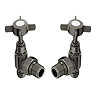 Chatsworth Black Nickel Angled Traditional Radiator Valves
