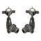 Chatsworth Black Nickel Angled Traditional Radiator Valves