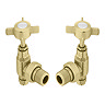 Chatsworth Brushed Brass Angled Traditional Radiator Valves