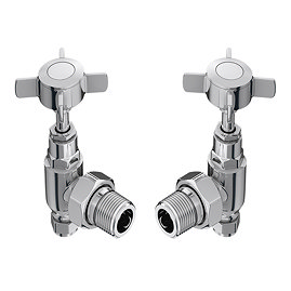 Chatsworth Chrome Angled Traditional Radiator Valves