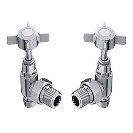 Chatsworth Chrome Angled Traditional Radiator Valves