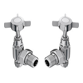 Chatsworth Chrome Angled Traditional Radiator Valves
