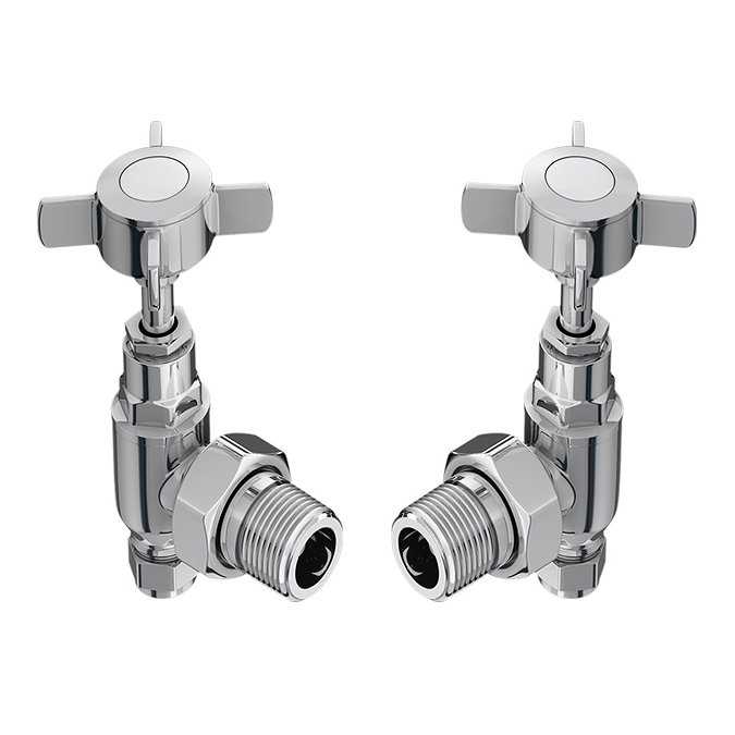 Chatsworth Chrome Angled Traditional Radiator Valves