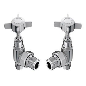 Chatsworth Chrome Angled Traditional Radiator Valves