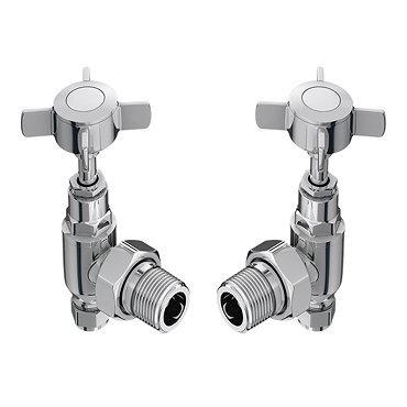 Chatsworth Chrome Angled Traditional Radiator Valves