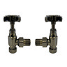 Chatsworth Old English Brass Angled Traditional Radiator Valves