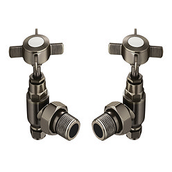 Chatsworth Old English Brass Angled Traditional Radiator Valves