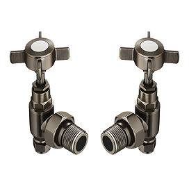 Chatsworth Old English Brass Angled Traditional Radiator Valves