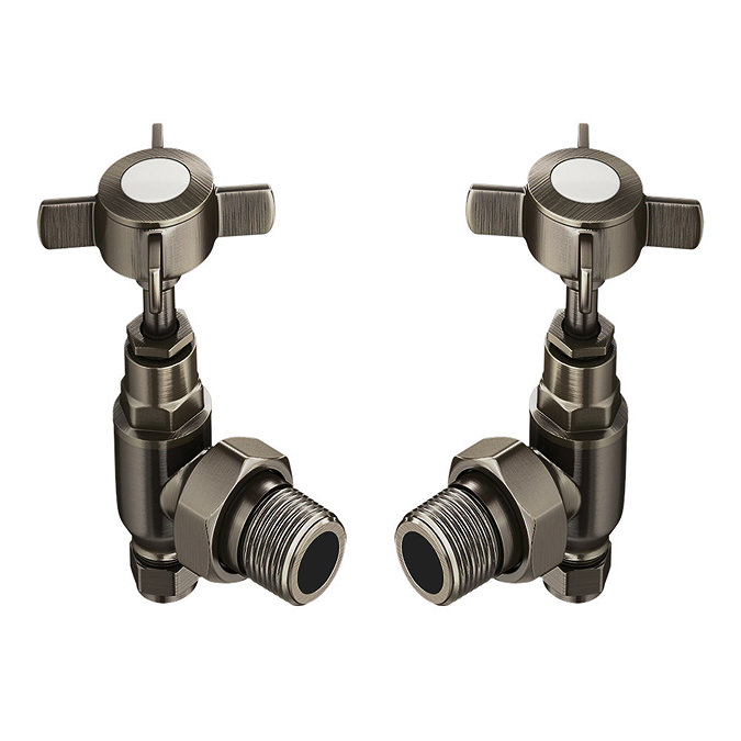 Chatsworth Old English Brass Angled Traditional Radiator Valves
