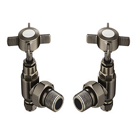 Chatsworth Old English Brass Angled Traditional Radiator Valves