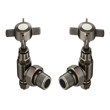 Chatsworth Old English Brass Angled Traditional Radiator Valves