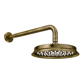 Chatsworth Antique Brass 8" AirTec Shower Head & Wall Mounted Arm