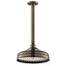 Chatsworth Antique Brass 8" Apron Rose Shower Head with 300mm Ceiling Mounted Arm
