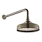 Chatsworth Antique Brass 8" Apron Rose Shower Head with Arm  Standard Large Image