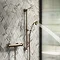 Chatsworth Antique Brass Crosshead Bottom Outlet Thermostatic Bar Shower Valve  Feature Large Image