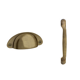 Chatsworth Brass Handle Pack for 300mm Cupboard Unit Large Image