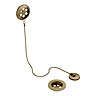 Chatsworth Antique Brass Retainer Bath Waste with Brass Plug & Ball Chain