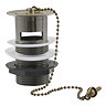 Chatsworth Antique Brass Slotted Basin Waste with Plug & Ball Chain  Feature Large Image