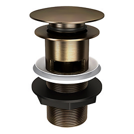 Chatsworth Antique Brass Slotted Click Clack Basin Waste Large Image