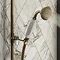 Chatsworth Antique Brass Traditional Crosshead Shower Bar Valve + Slider Rail Kit  In Bathroom Large