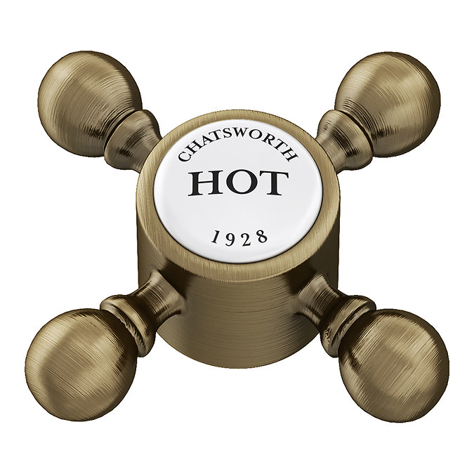 Chatsworth Antique Brass & White Complete Bathroom Suite