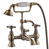 Chatsworth Antique Brass & White Complete Bathroom Suite